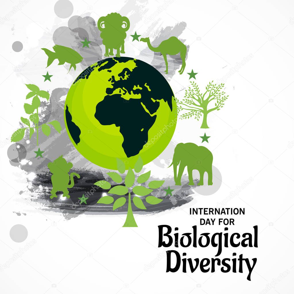 Vector illustration of a Background for Biological Diversity.