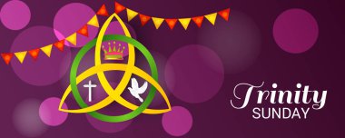 Bir arka plan vektör çizim Trinity Pazar için.