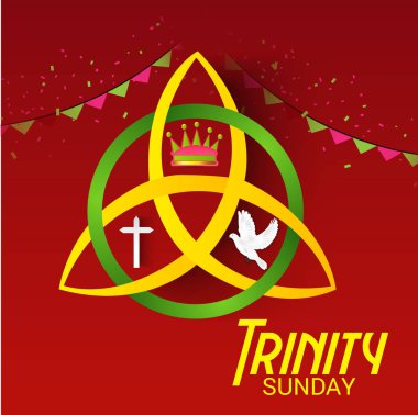 Bir arka plan vektör çizim Trinity Pazar için.