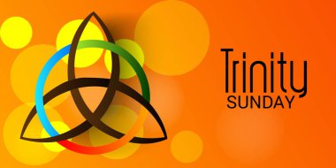 Bir arka plan vektör çizim Trinity Pazar için.