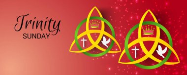 Bir arka plan vektör çizim Trinity Pazar için.