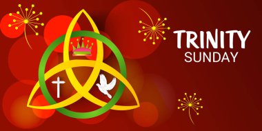 Bir arka plan vektör çizim Trinity Pazar için.