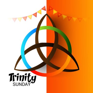 Bir arka plan vektör çizim Trinity Pazar için.