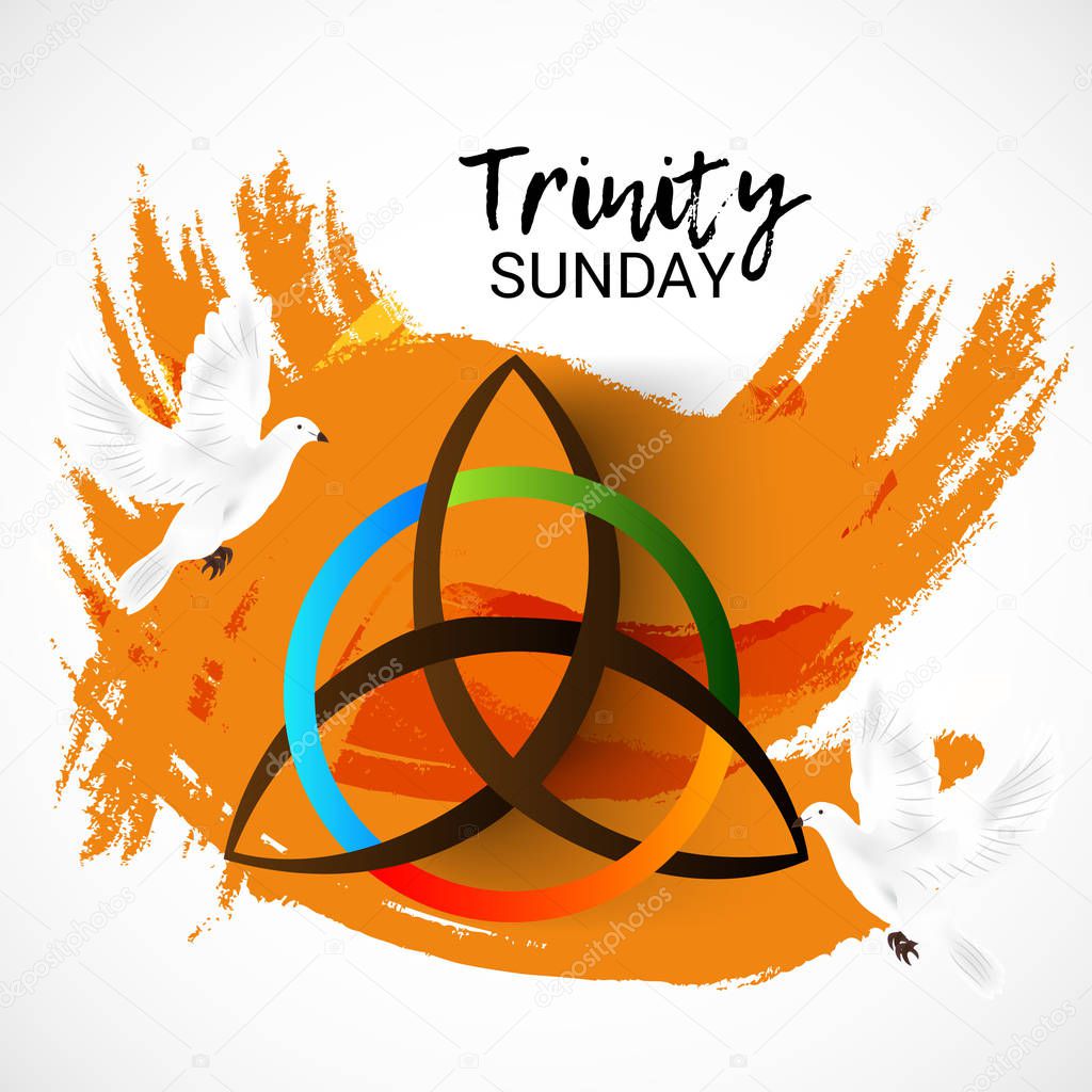 Vector illustration of a background for Trinity Sunday.