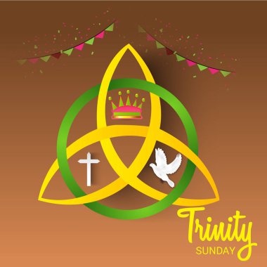 Bir arka plan vektör çizim Trinity Pazar için.