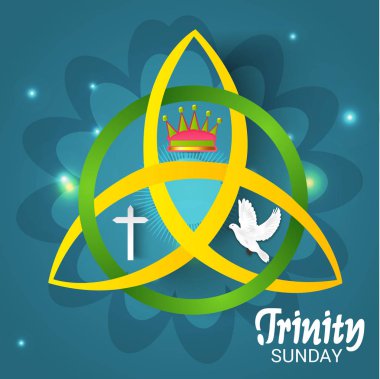 Bir arka plan vektör çizim Trinity Pazar için.