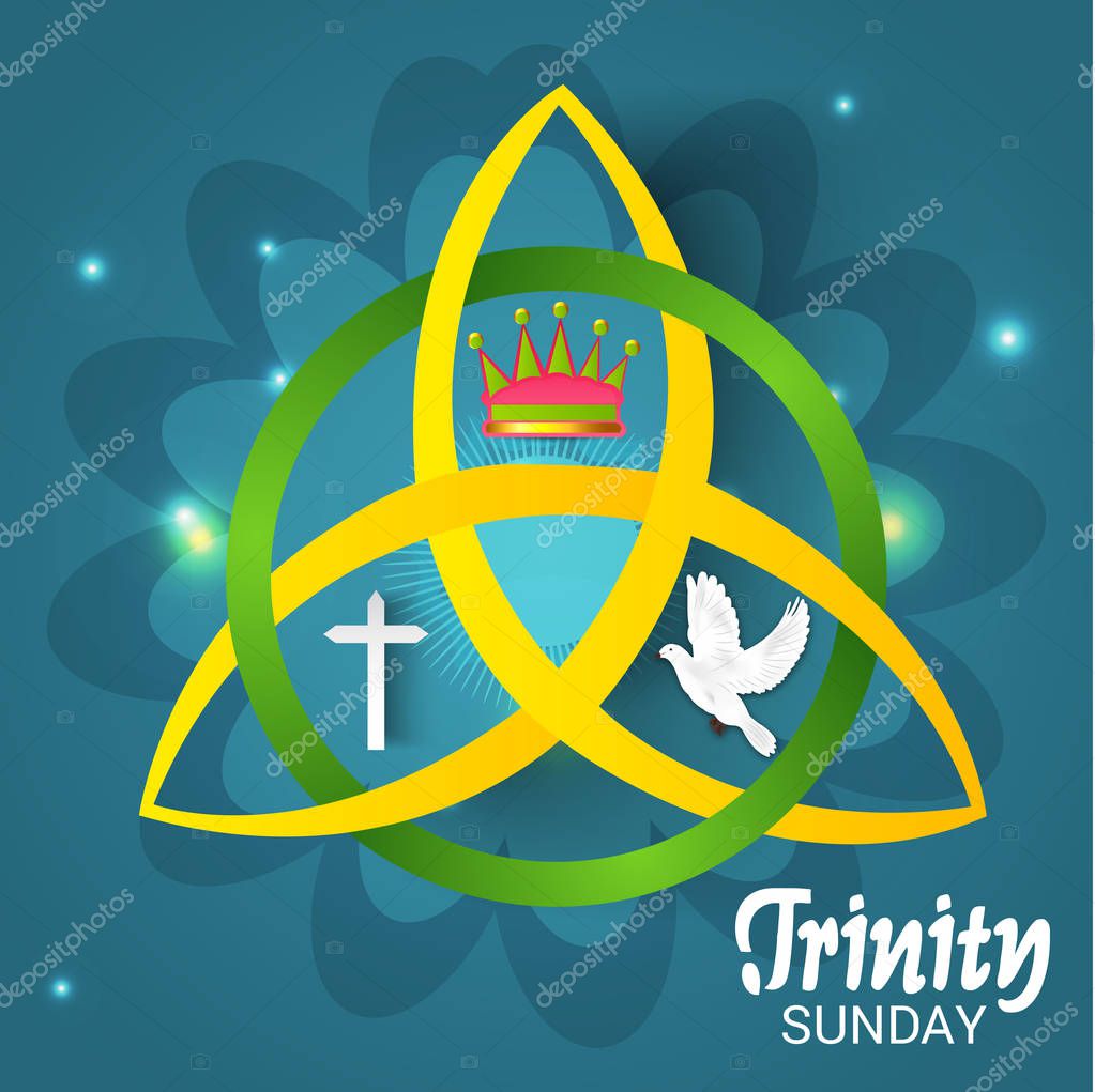 Vector illustration of a background for Trinity Sunday.