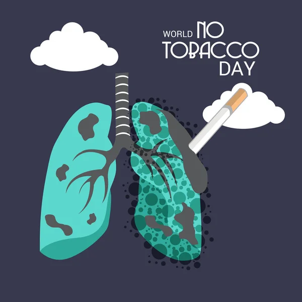 Ilustración Vectorial Fondo Para Día Mundial Sin Tabaco — Archivo Imágenes Vectoriales