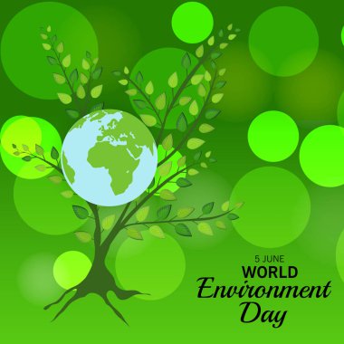 Dünya Çevre Günü için bir arka plan vektör çizim.