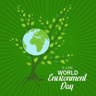 Dünya Çevre Günü için bir arka plan vektör çizim.