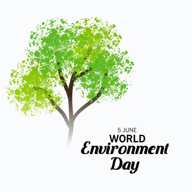 Dünya Çevre Günü için bir arka plan vektör çizim.