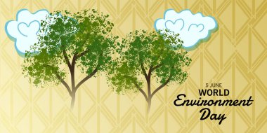 Dünya Çevre Günü için bir arka plan vektör çizim.