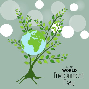 Dünya Çevre Günü için bir arka plan vektör çizim.