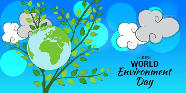Illustration Vectorielle Contexte Pour Journée Mondiale Environnement — Image vectorielle