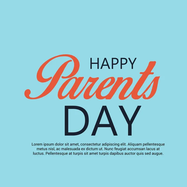 Векторная Иллюстрация Фона День Счастливых Родителей — стоковый вектор