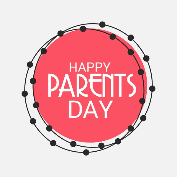 Vector Illustration Background Happy Parents Day — Stock Vector