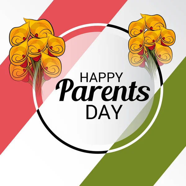 Vector Illustration Background Happy Parents Day — Stock Vector