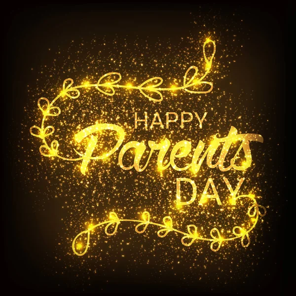 Vector Illustration Background Happy Parents Day — Stock Vector