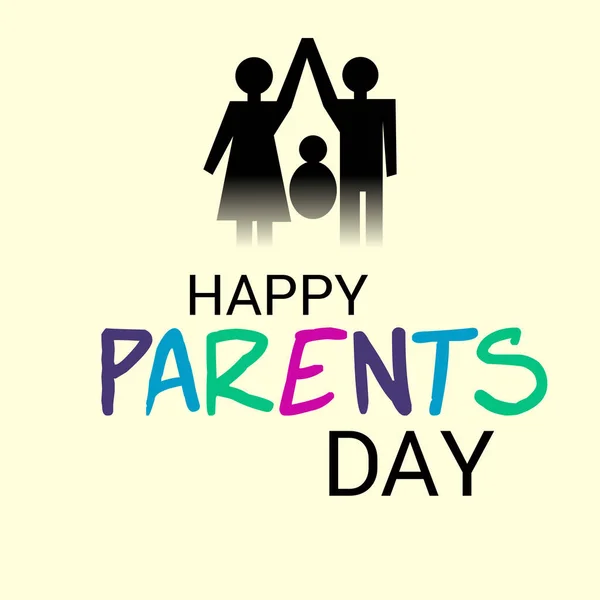 Vector Illustration Background Happy Parents Day — Stock Vector