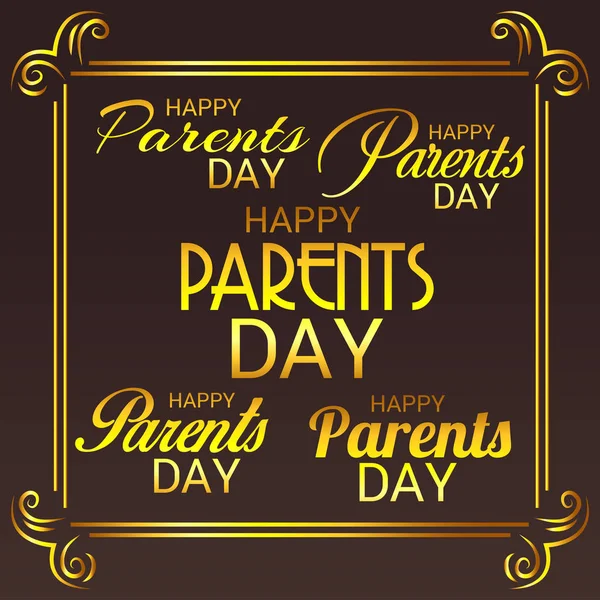 Vector Illustration Background Happy Parents Day — Stock Vector