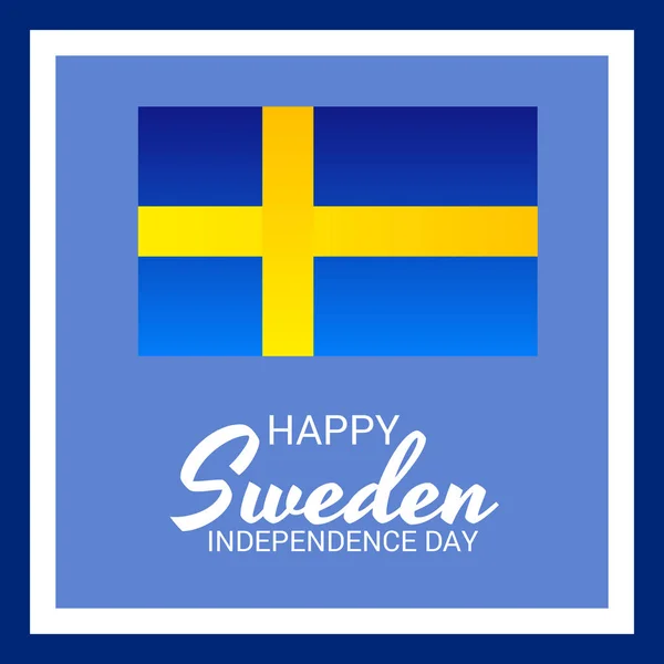 Ilustración Vectorial Fondo Para Feliz Día Independencia Suecia — Vector de stock