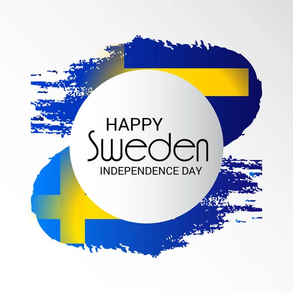 Ilustración Vectorial Fondo Para Feliz Día Independencia Suecia — Vector de stock