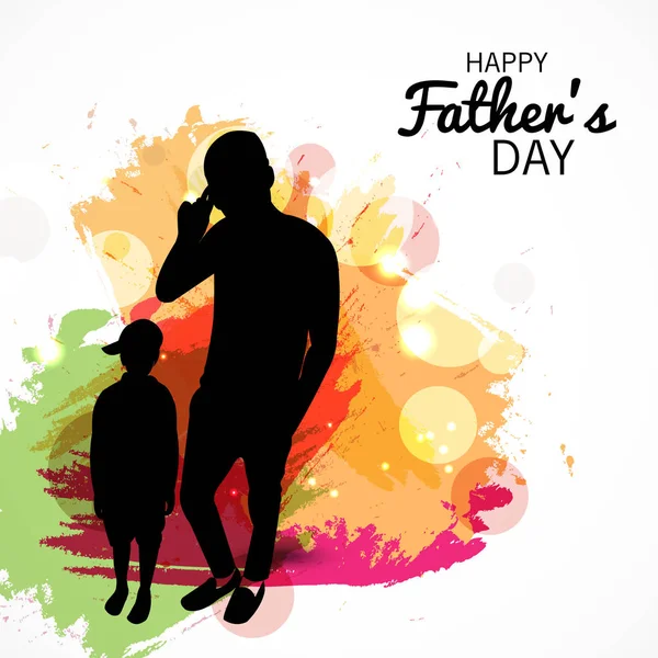 Mutlu Babalar Günü için bir özgeçmişin vektör illüstrasyonu.
