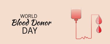 Dünya Kan Bağışı Günü için Bir Arkaplan Vektör illüstrasyonu.