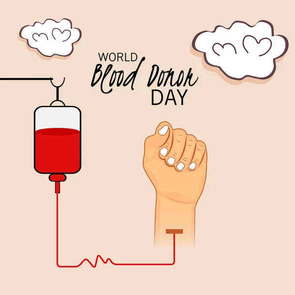 Vector Illustration Background World Blood Donor Day — Stock Vector