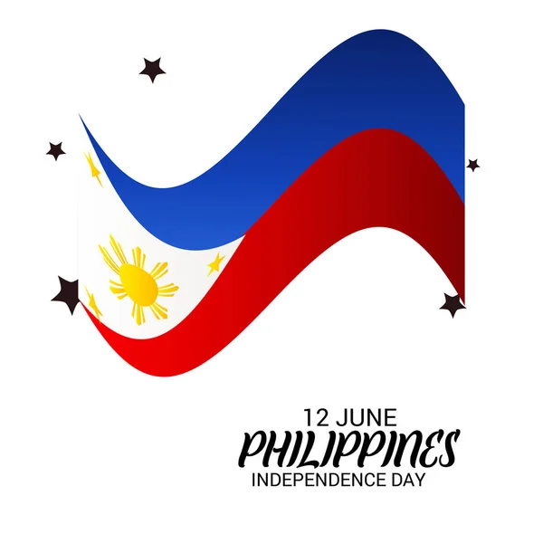 Ilustración Vectorial Fondo Para Día Independencia Filipinas — Vector de stock