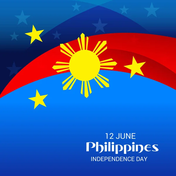 Vector Illustration Background Philippines Independence Day — Stock Vector