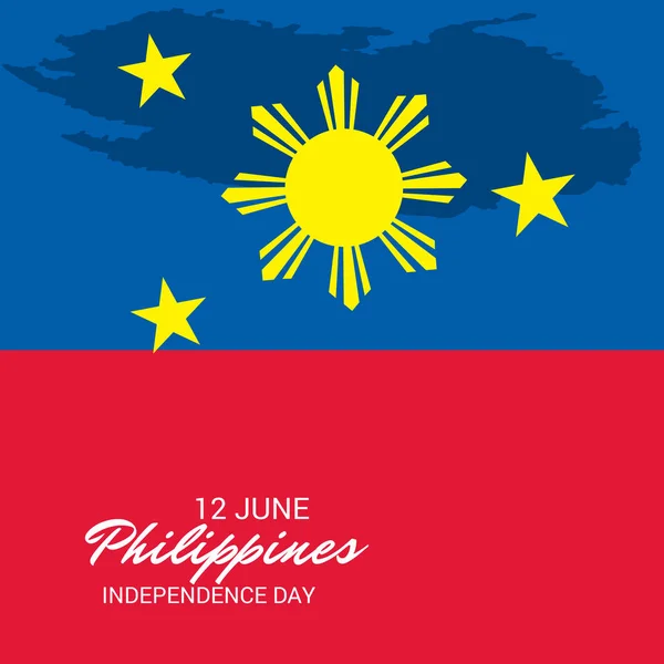 Ilustración Vectorial Fondo Para Día Independencia Filipinas — Archivo Imágenes Vectoriales