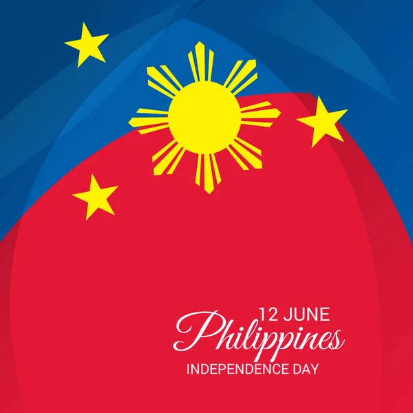 Ilustración Vectorial Fondo Para Día Independencia Filipinas — Archivo Imágenes Vectoriales