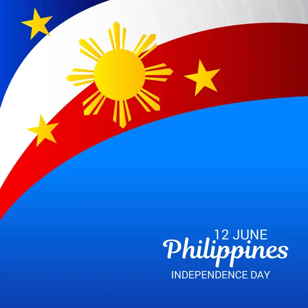 Illustration Vectorielle Contexte Pour Fête Indépendance Des Philippines — Image vectorielle