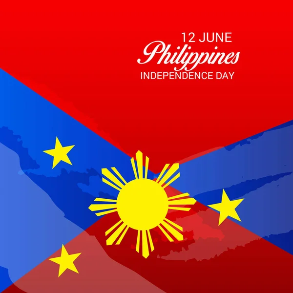 Ilustración Vectorial Fondo Para Día Independencia Filipinas — Archivo Imágenes Vectoriales