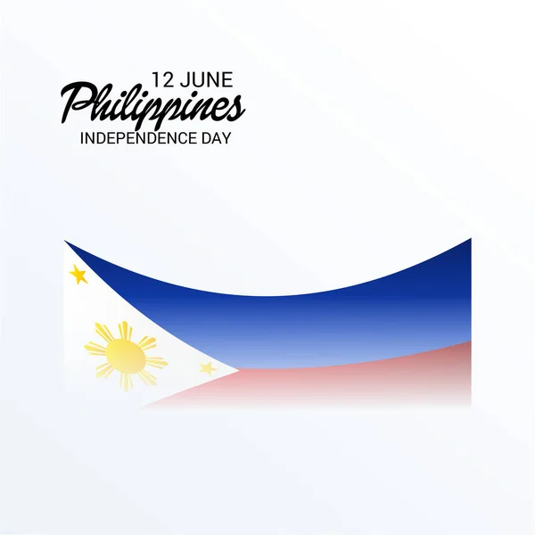 Illustration Vectorielle Contexte Pour Fête Indépendance Des Philippines — Image vectorielle