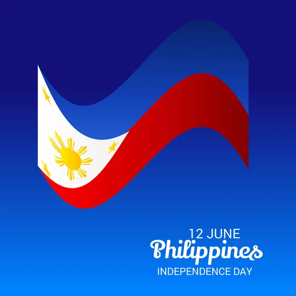 Vector Illustration Background Philippines Independence Day — Stock Vector