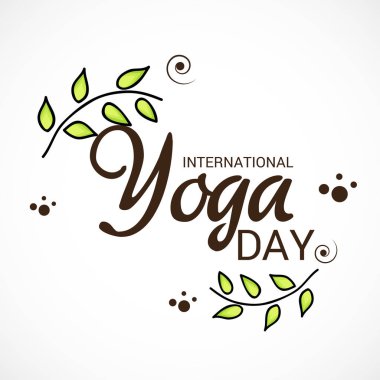 Uluslararası Yoga gün için bir arka plan vektör çizim.