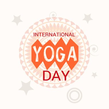 Uluslararası Yoga gün için bir arka plan vektör çizim.