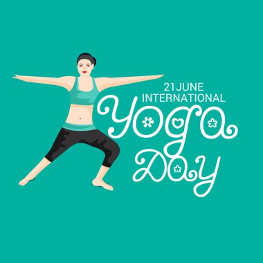 Uluslararası Yoga gün için bir arka plan vektör çizim.