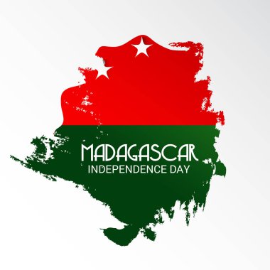 Vektör çizim bir arka plan için Madagaskar bağımsızlık günü.