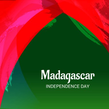 Vektör çizim bir arka plan için Madagaskar bağımsızlık günü.