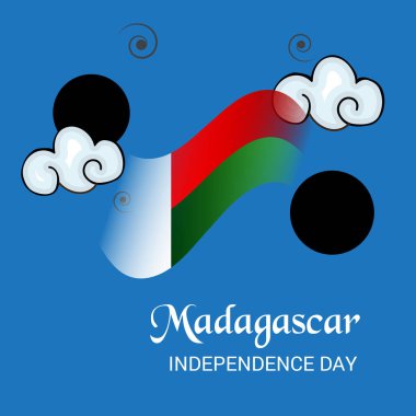 Vektör çizim bir arka plan için Madagaskar bağımsızlık günü.
