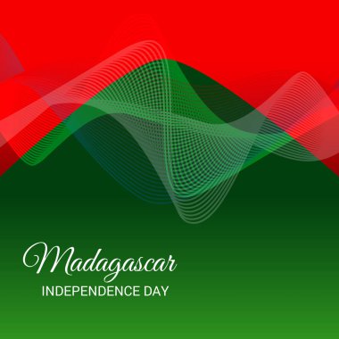 Vektör çizim bir arka plan için Madagaskar bağımsızlık günü.