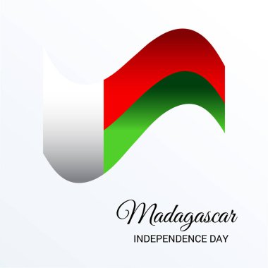 Vektör çizim bir arka plan için Madagaskar bağımsızlık günü.