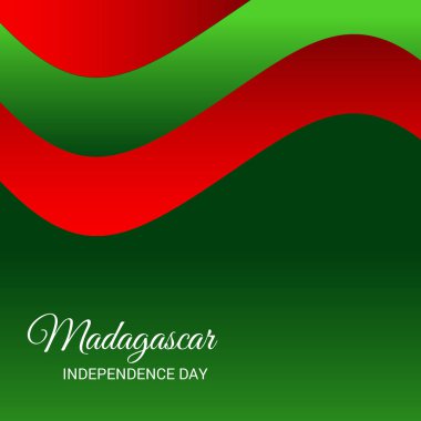 Vektör çizim bir arka plan için Madagaskar bağımsızlık günü.
