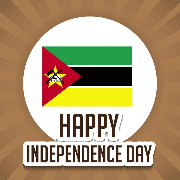 莫桑比克独立日背景的矢量例证 — 图库矢量图片