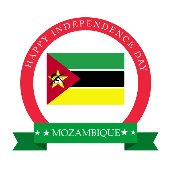 Ilustración Vectorial Fondo Para Día Independencia Mozambique — Vector de stock