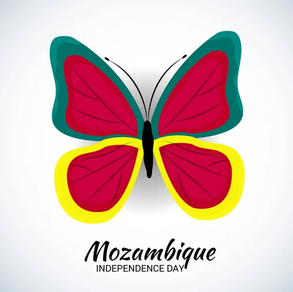 Ilustración Vectorial Fondo Para Día Independencia Mozambique — Vector de stock