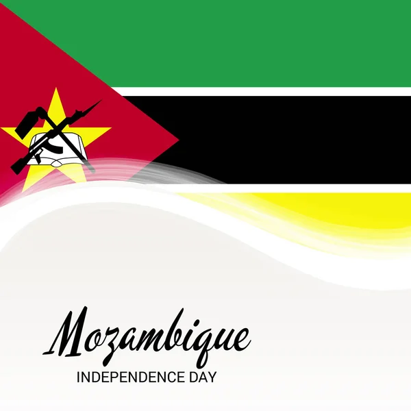 Ilustración Vectorial Fondo Para Día Independencia Mozambique — Archivo Imágenes Vectoriales